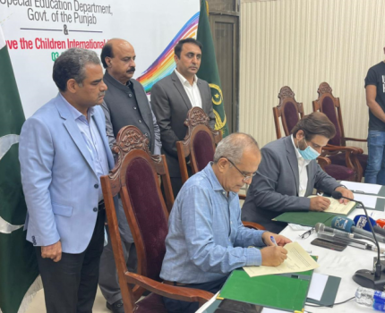 MoI Signing with Special Education Department, Punjab (SED)